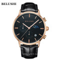 BELUSHI WS526 Men Watches Business Wristwatches Quartz Watch Chronograph Stainless Steel Moon Phase